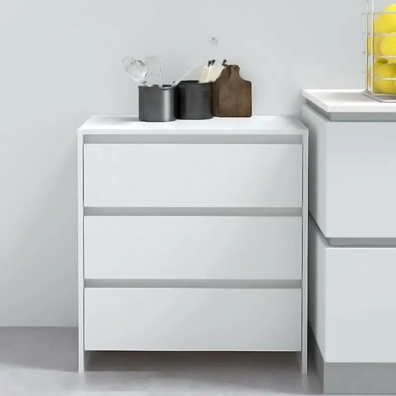 Minimalistisch dressoir van bewerkt hout met praktische opbergruimte - Wit / 1 - Dressoirs & buffetkasten