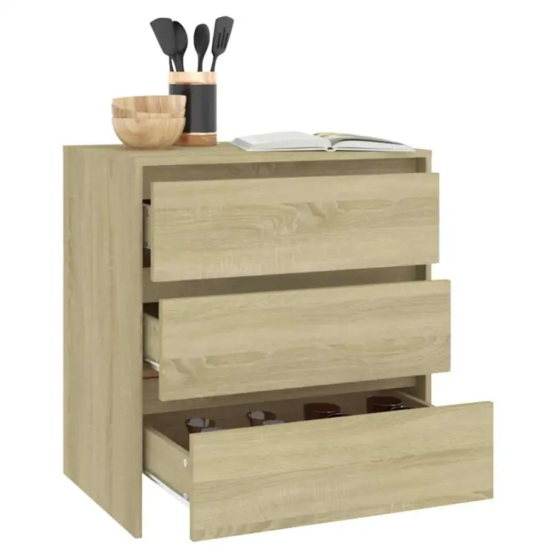 Minimalistisch dressoir van bewerkt hout met praktische opbergruimte - Dressoirs & buffetkasten