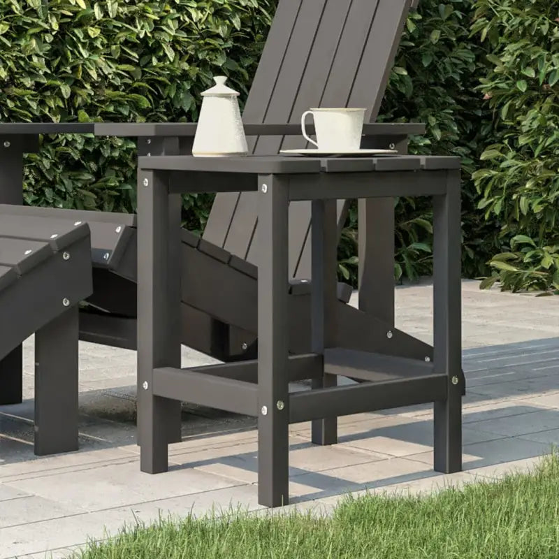 Minimalistische Adirondack Tuin Tafel van Weerbestendig HDPE - Antraciet / 1 - Tuintafels