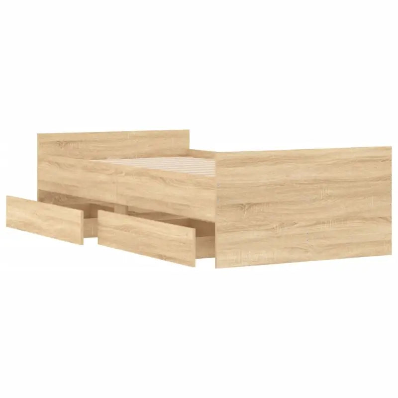 Modern bedframe met lades van bewerkt hout voor je slaapkamer - Bedden & bedframes