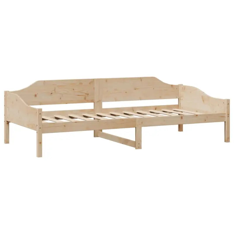 Modern bedframe met massief grenenhout en multiplex lattenbodem - Bedden & bedframes
