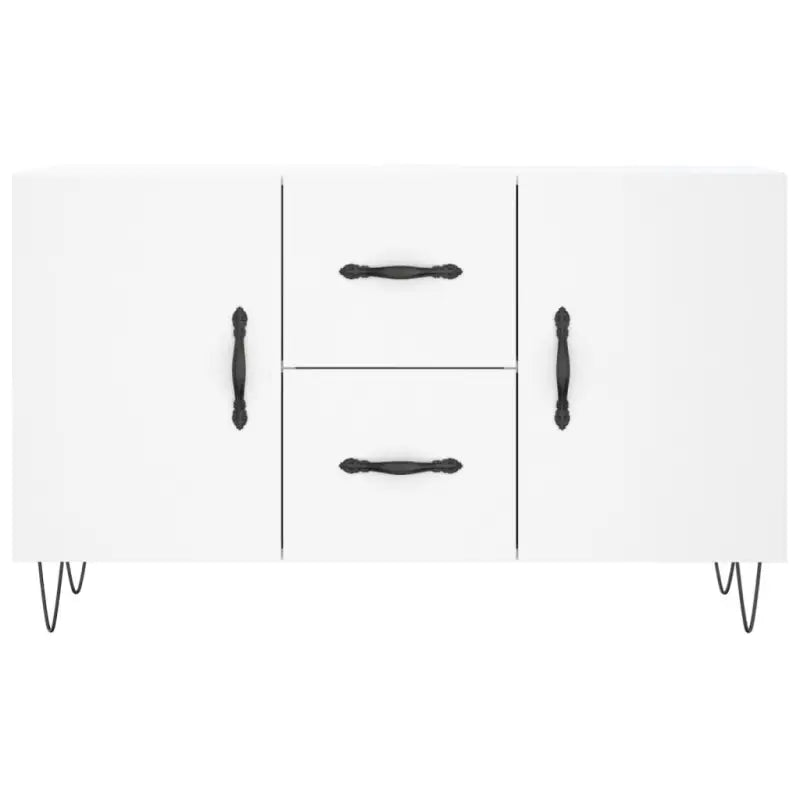 Modern dressoir met metalen poten en bewerkt hout voor een tijdloze uitstraling - Dressoirs & buffetkasten