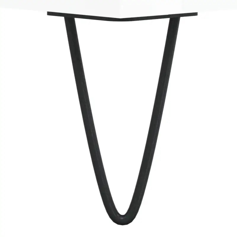 Modern dressoir met metalen poten in hoogglans wit en bewerkt hout - Dressoirs & buffetkasten