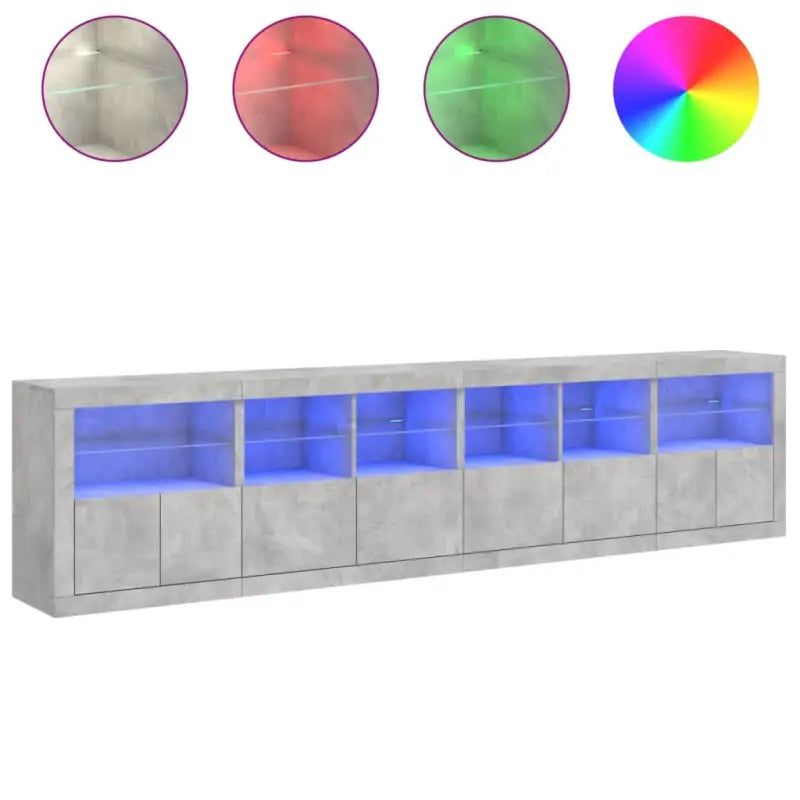 Modern dressoir met rgb led-verlichting en duurzaam bewerkt hout - Dressoirs & buffetkasten