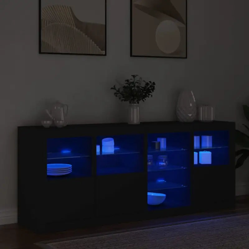 Modern dressoir met rgb led-verlichting en duurzame bewerkte houtoppervlakte - Dressoirs & buffetkasten