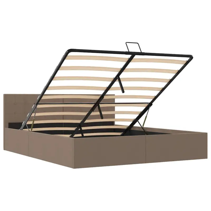 Modern hydraulisch bed met multiplex lattenbodem en stofkader - Bedden & bedframes