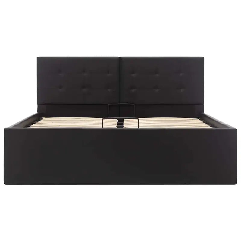 Modern hydraulisch bedframe met multiplex lattenbodem en kunstleren finish - Bedden & bedframes