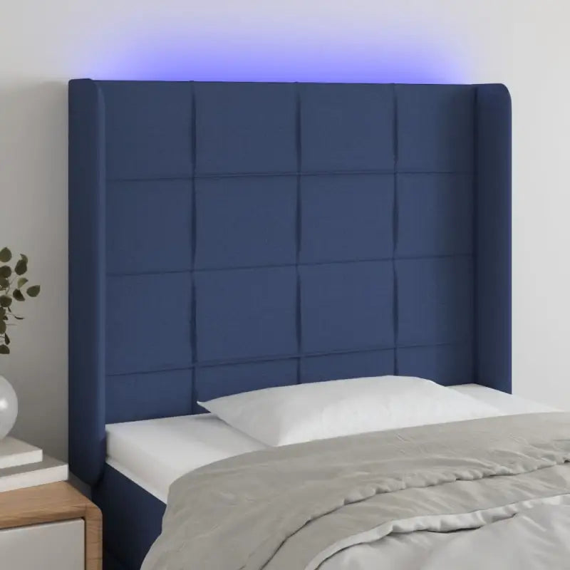 Modern LED Hoofdbord voor een stijlvol slaapkamerinterieur - Blauw / 93 x 16 x 118/128 cm / 1 - Hoofdborden