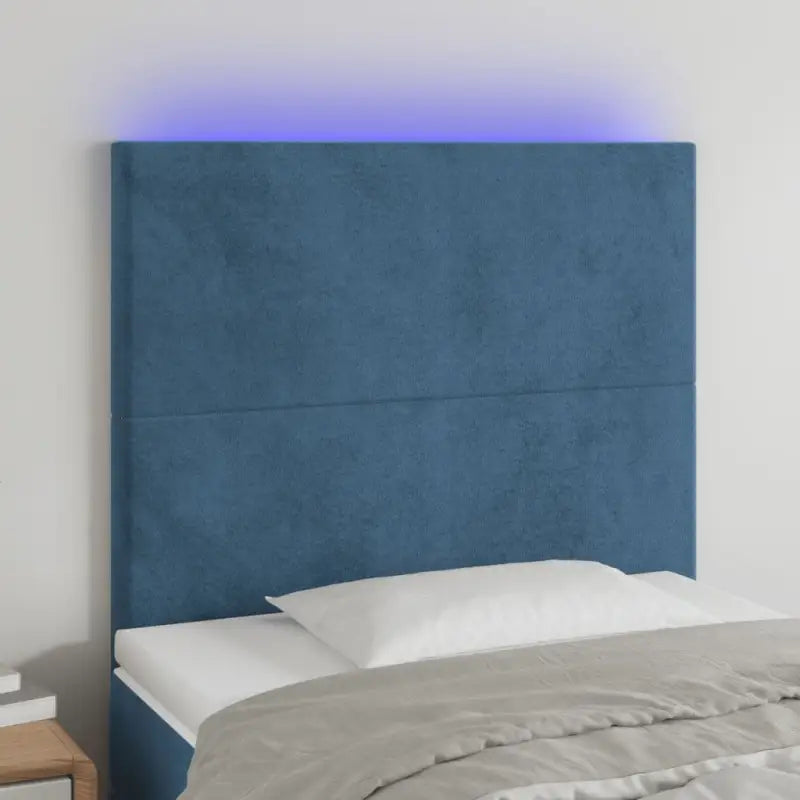 Modern LED Hoofdbord voor een Stijlvolle Slaapkamer - Donkerblauw / 100 x 5 x 118/128 cm / 1 - Hoofdborden en voetborden