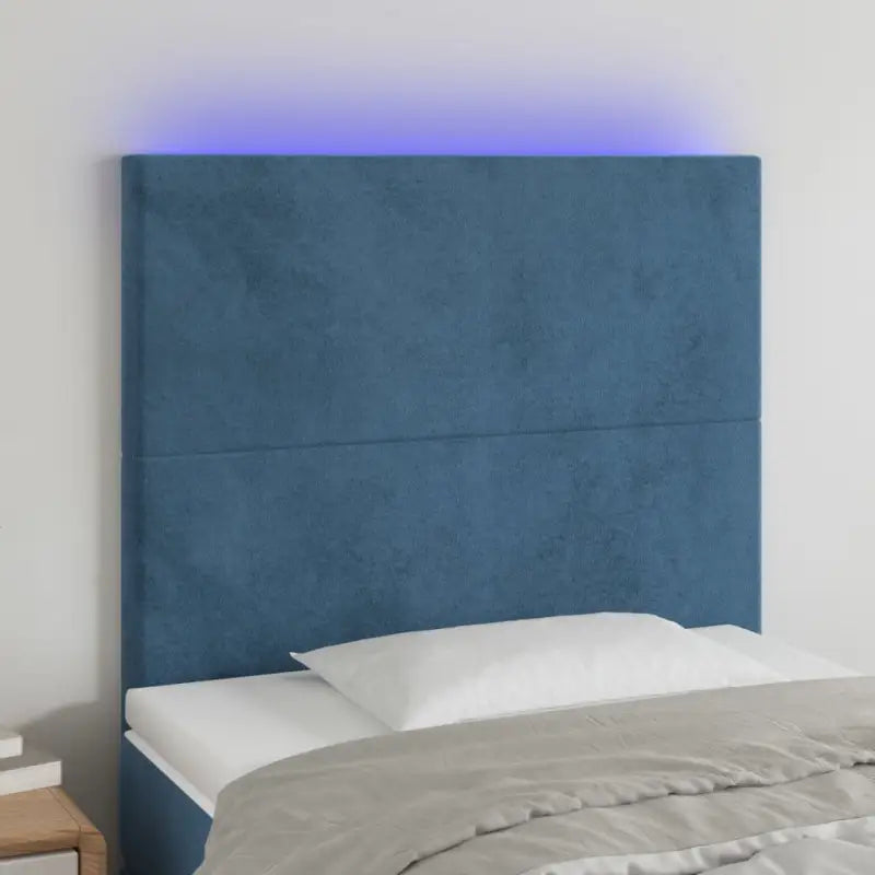 Modern LED Hoofdbord voor een Stijlvolle Slaapkamer - Donkerblauw / 90 x 5 x 118/128 cm / 1 - Hoofdborden en voetborden