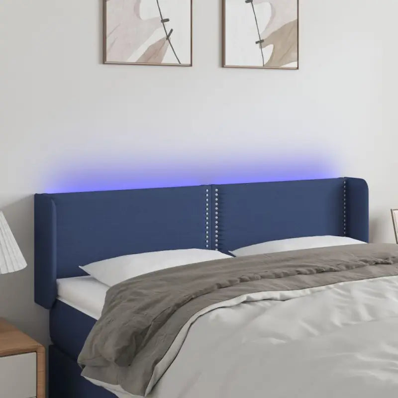 Modern LED Hoofdbord voor een stijlvolle slaapkamer uitstraling - Blauw / 147 x 16 x 78/88 cm / 1 - Hoofdborden