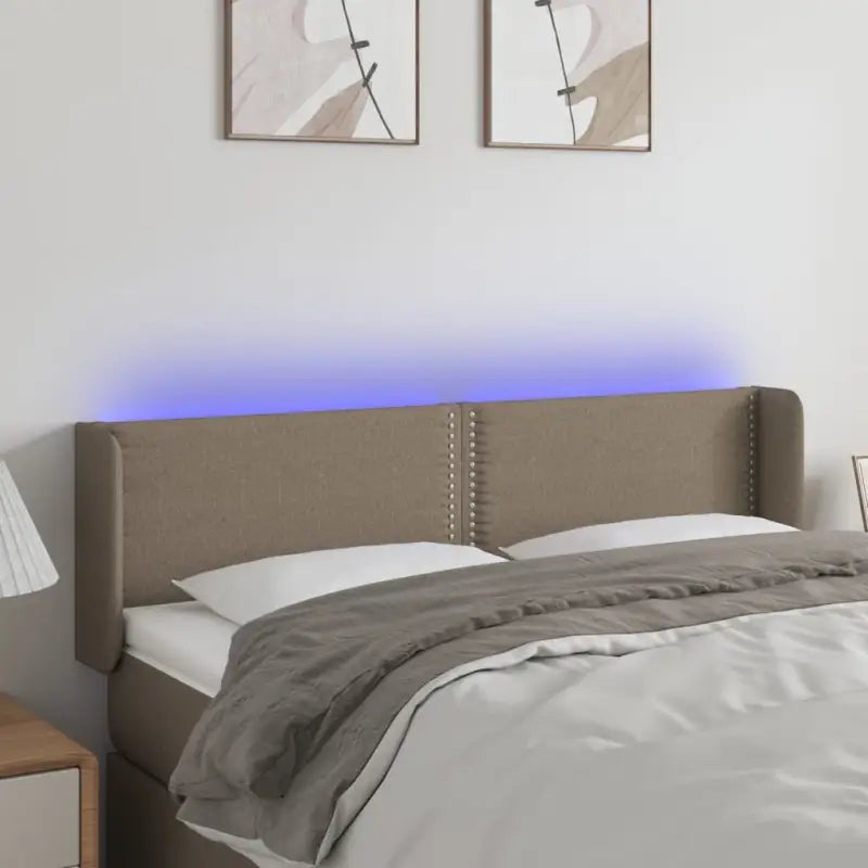 Modern LED Hoofdbord voor een stijlvolle slaapkamer uitstraling - Taupe / 147 x 16 x 78/88 cm / 1 - Hoofdborden