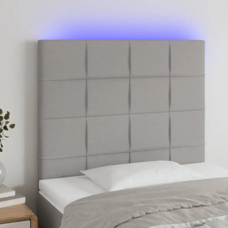 Modern LED Hoofdborden voor een stijlvolle slaapkamer uitstraling - Lichtgrijs / 80 x 5 x 118/128 cm / 1 - Hoofdborden