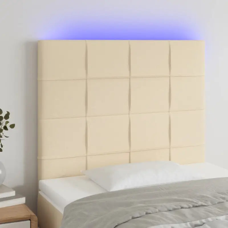 Modern LED Hoofdborden voor een stijlvolle slaapkamer uitstraling - Crème / 90 x 5 x 118/128 cm / 1 - Hoofdborden
