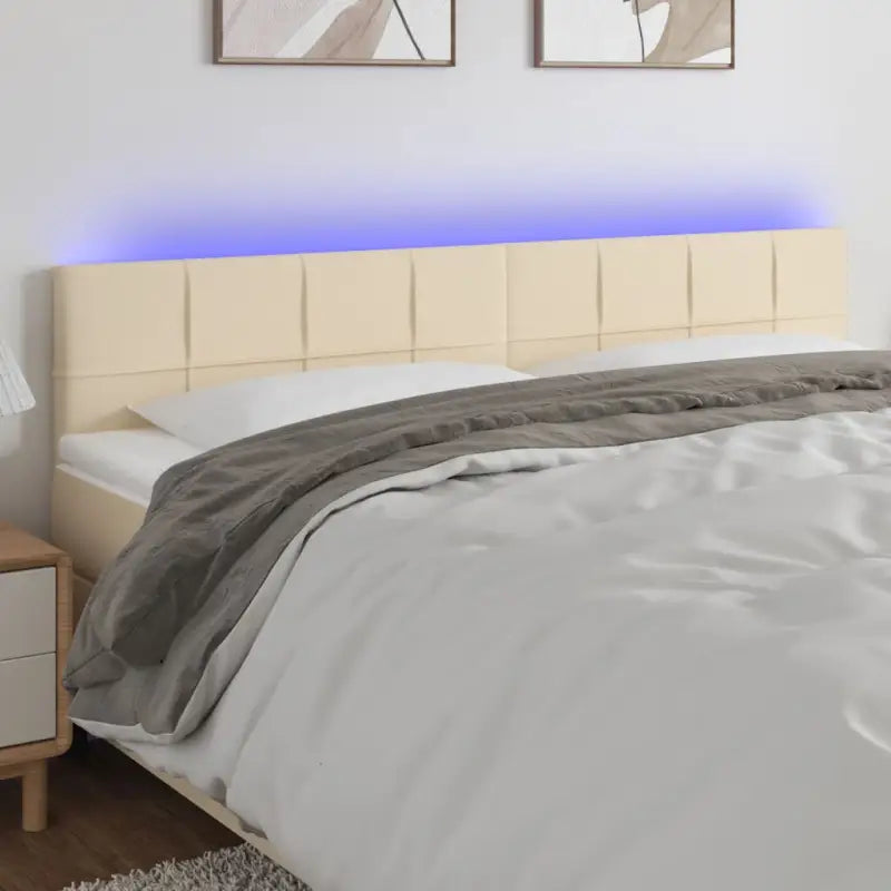 Modern LED Hoofdborden voor een stijlvolle slaapkamer uitstraling - Crème / 200 x 5 x 78/88 cm / 1 - Hoofdborden