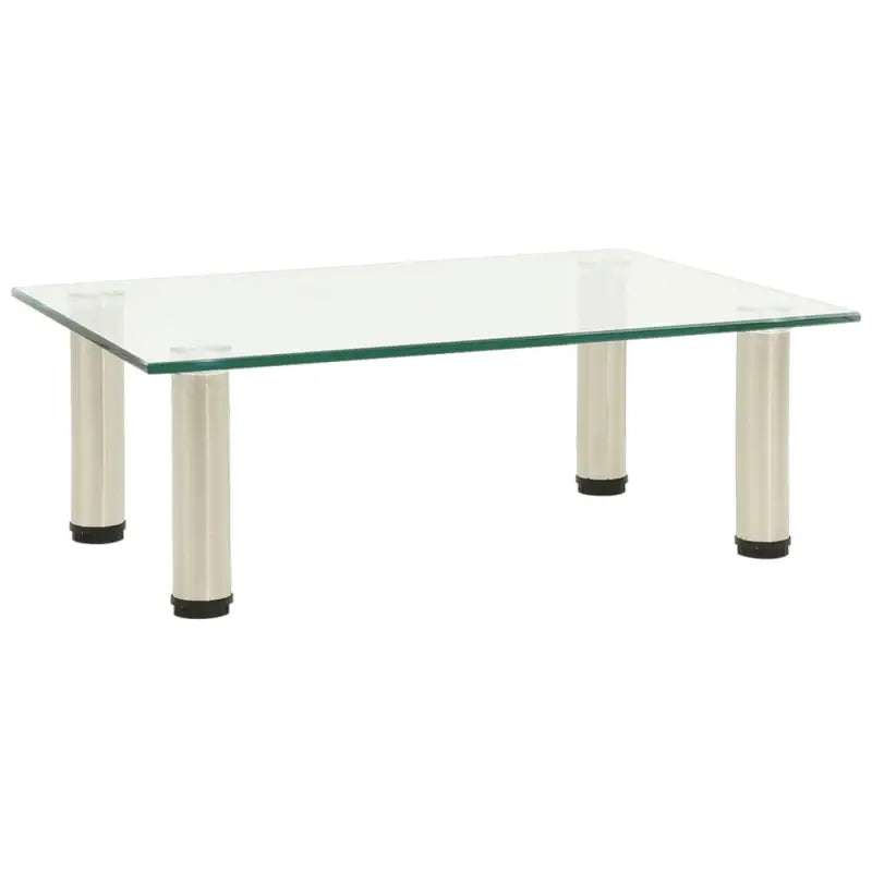 Modern tv-meubel met gehard glas en roestvrij staal voor een strakke uitstraling - Doorzichtig / 1 / 40 cm - Tv-meubels