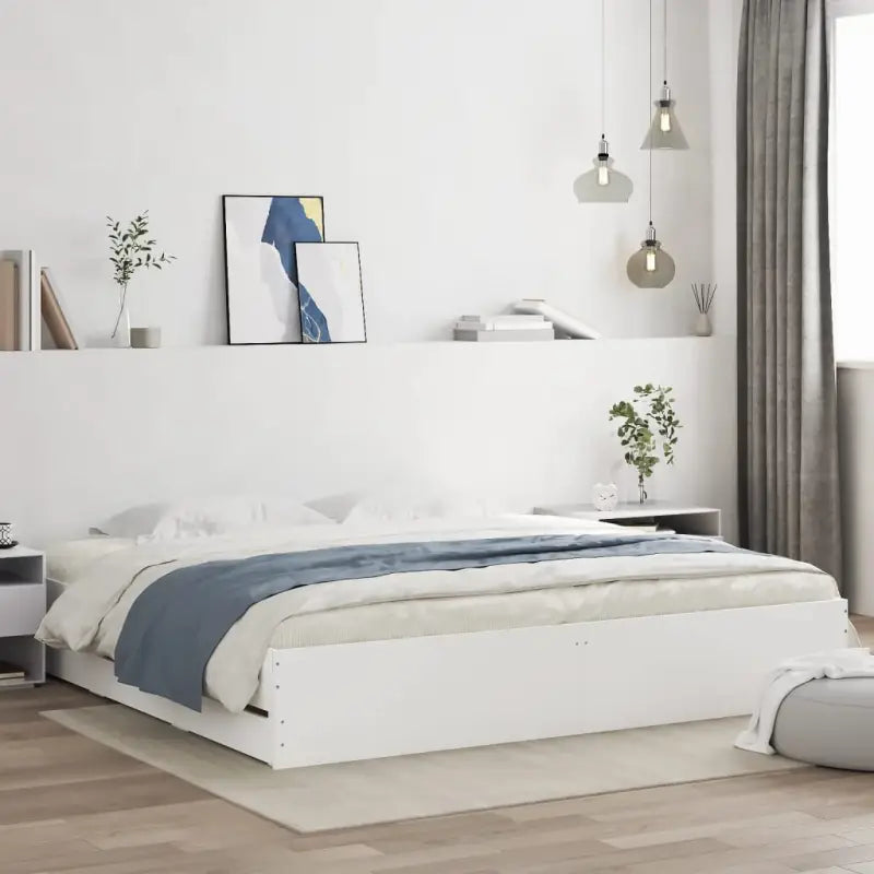 Moderne bedframe met lades van bewerkt hout voor een stijlvolle slaapkamer - Wit / 180 x 200 cm - Bedden & bedframes