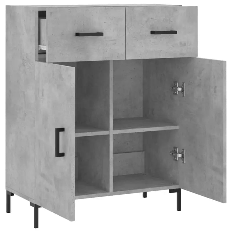 Moderne dressoir met bewerkt hout en metalen poten voor een tijdloze uitstraling - Dressoirs & buffetkasten