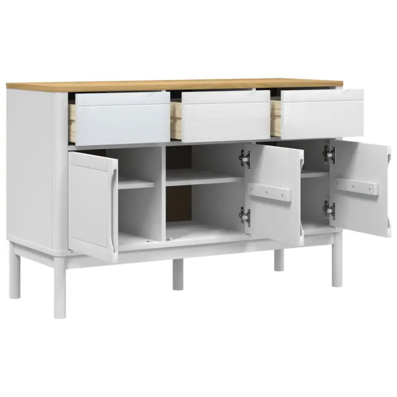 Moderne dressoir met massief grenenhout en houten poten - Dressoirs & buffetkasten