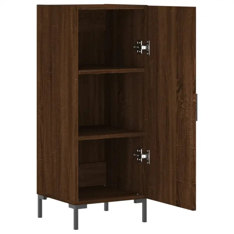Moderne dressoir met metalen poten en bewerkt hout - Dressoirs & buffetkasten