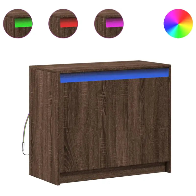 Moderne dressoir met RGB LED-verlichting en bewerkt hout - Dressoirs & buffetkasten
