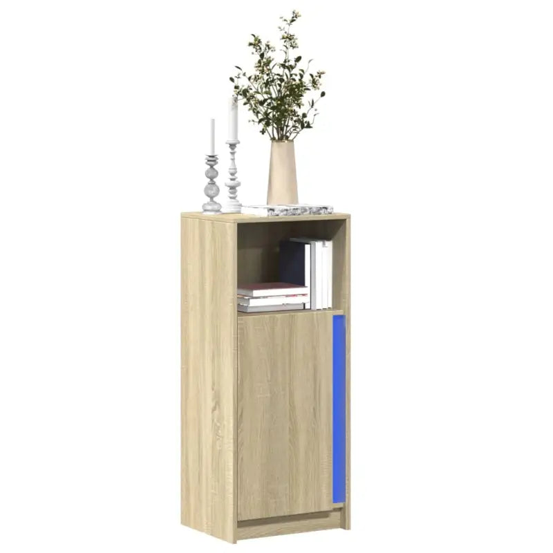 Moderne Dressoir met RGB LED-verlichting en bewerkt hout voor elke stijl - Sonoma eiken / 1 / 42.5 cm - Dressoirs &