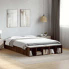 Moderne Grijs Sonoma Bedframe van Bewerkt Hout voor de Slaapkamer - bruin eikenkleur / 120 x 190 cm - Bedden & bedframes