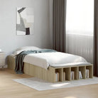 Moderne Grijs Sonoma Bedframe van Bewerkt Hout voor de Slaapkamer - Sonoma eiken / 90 x 200 cm - Bedden & bedframes