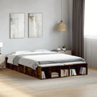 Moderne Grijs Sonoma Bedframe van Bewerkt Hout voor de Slaapkamer - Gerookt eiken / 120 x 200 cm - Bedden & bedframes