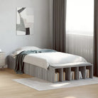 Moderne Grijs Sonoma Bedframe van Bewerkt Hout voor de Slaapkamer - Grijs sonoma / 90 x 190 cm - Bedden & bedframes