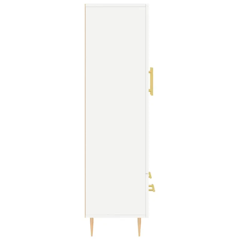 Moderne hoge kast met metalen poten van bewerkt hout - Dressoirs & buffetkasten