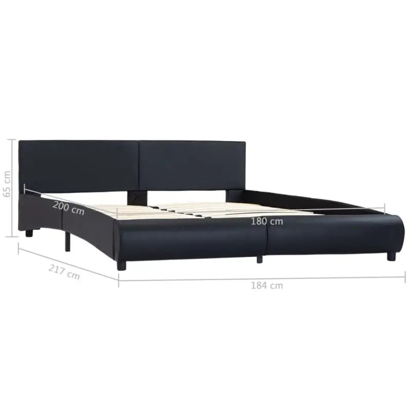 Moderne kunstleren bedframe met gepoedercoat stalen frame voor een elegante slaapkamer - Bedden & bedframes