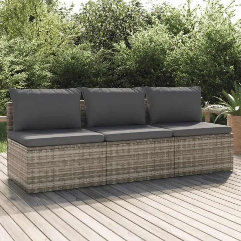 Moderne tuin loungebank met waterdichte zak van poly rattan - 1 / Driezitsbank - Loungebanken