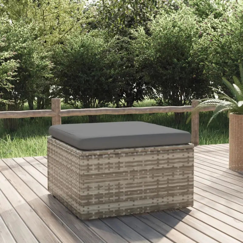 Moderne tuin loungebank met waterdichte zak van poly rattan - 1 / Voetensteun - Loungebanken