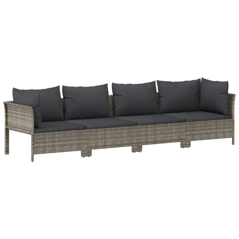 Moderne tuin loungeset met poly rattan en armleuning links - Tuinsets