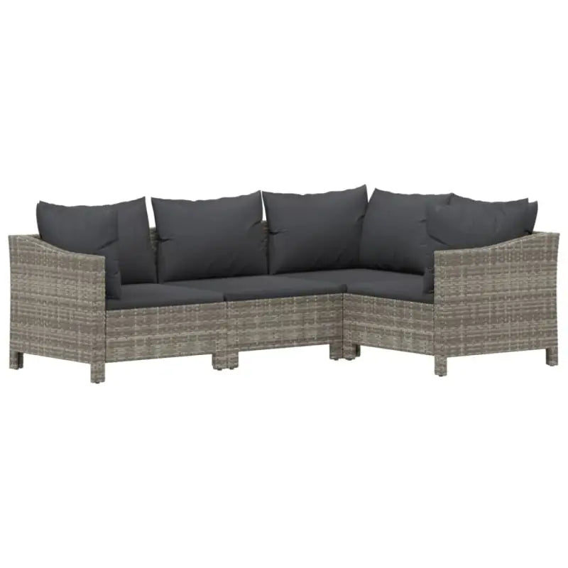Moderne tuin loungeset met poly rattan en comfortabele afmetingen zitting - Tuinsets