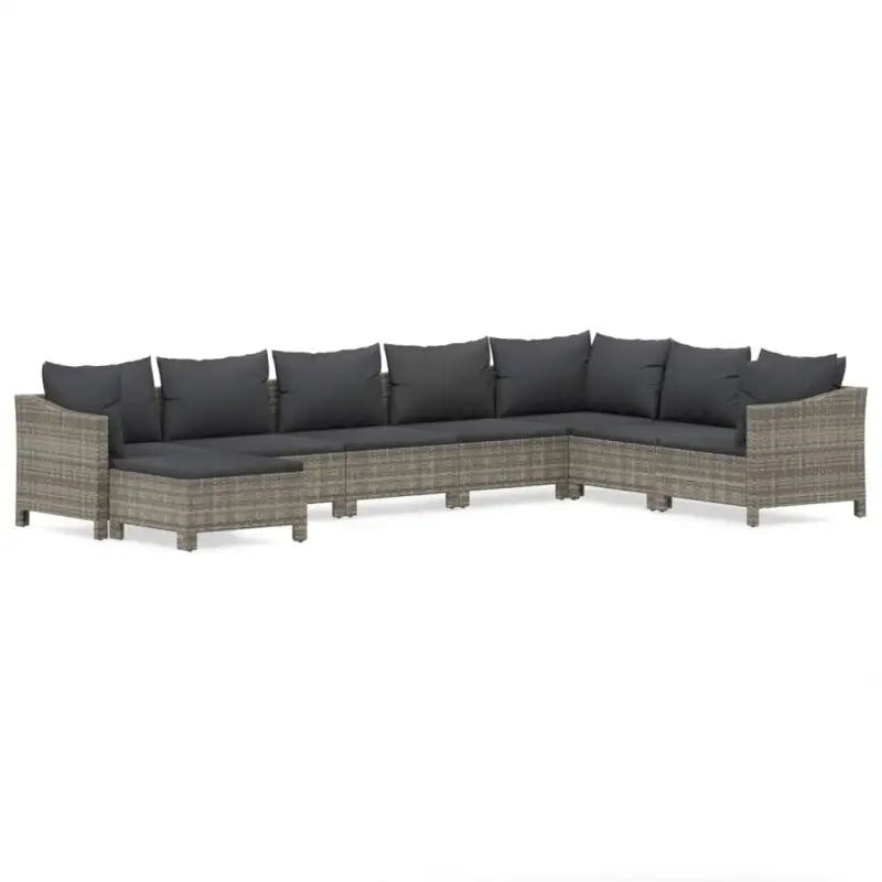Moderne tuin loungeset met poly rattan en comfortabele afmetingen zitting - Tuinsets