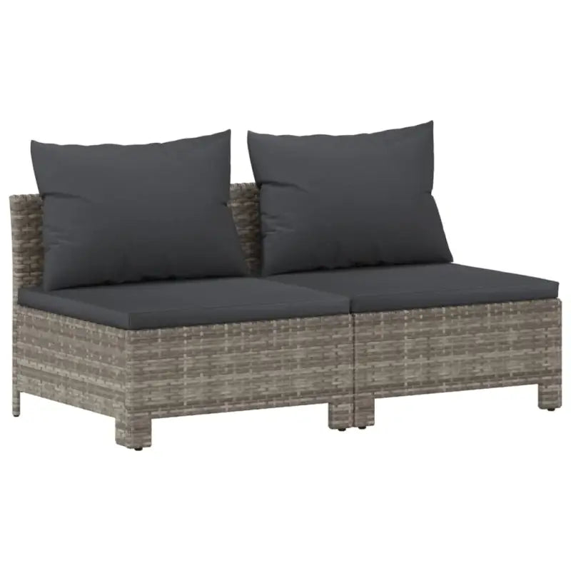 Moderne tuin loungeset met poly rattan en comfortabele afmetingen zitting - Tuinsets