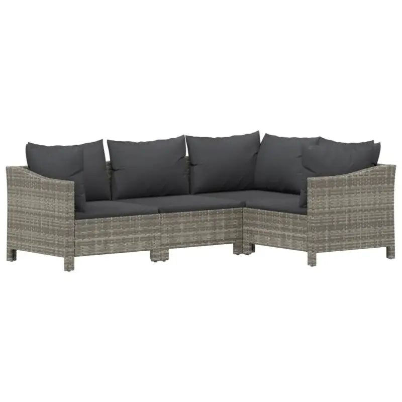 Moderne tuinset met poly rattan en comfortabele armleuning links - Tuinsets