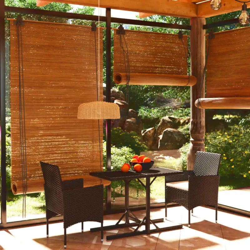 Moderne tuinset met poly rattan en gehard glas voor duurzame ontspanning - Zwart - Tuinsets