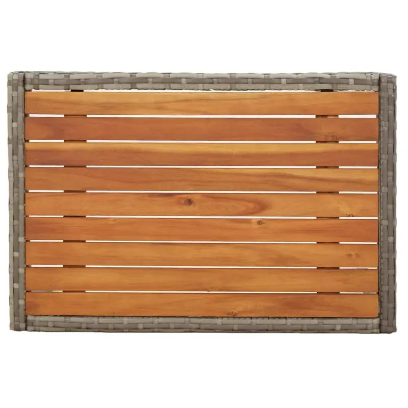 Moderne tuinset met poly rattan en massief acaciahout voor buitengebruik - Tuinsets