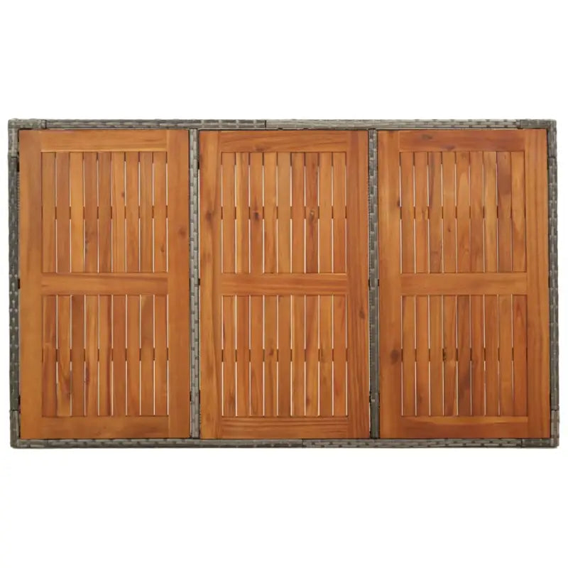 Moderne tuinset van poly rattan en massief acaciahout met gepoedercoat staal - Tuinsets