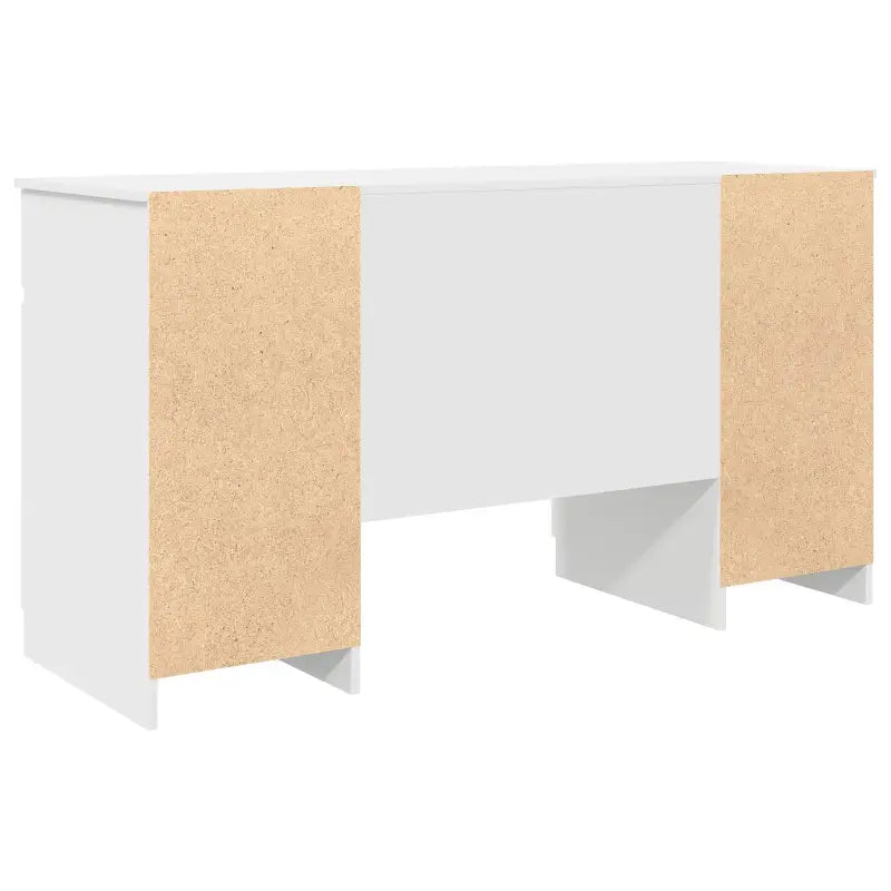 Moderne witte studiebureau van bewerkt hout voor een productieve werkplek - Bureaus