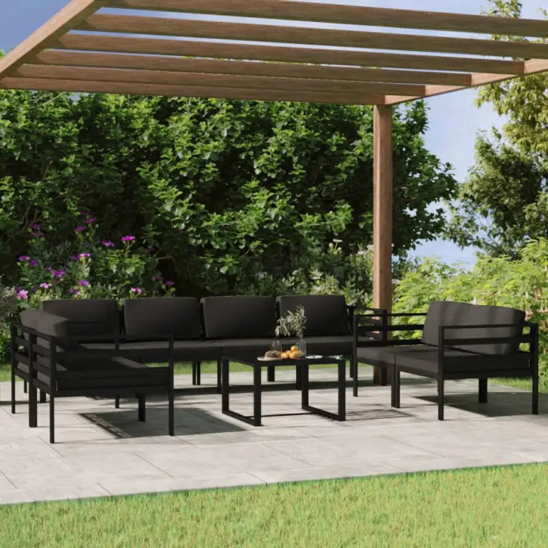 Modulair design loungeset voor stijl en comfort in de tuin - 6x hoek + 2x midden + Tafel - Tuinsets