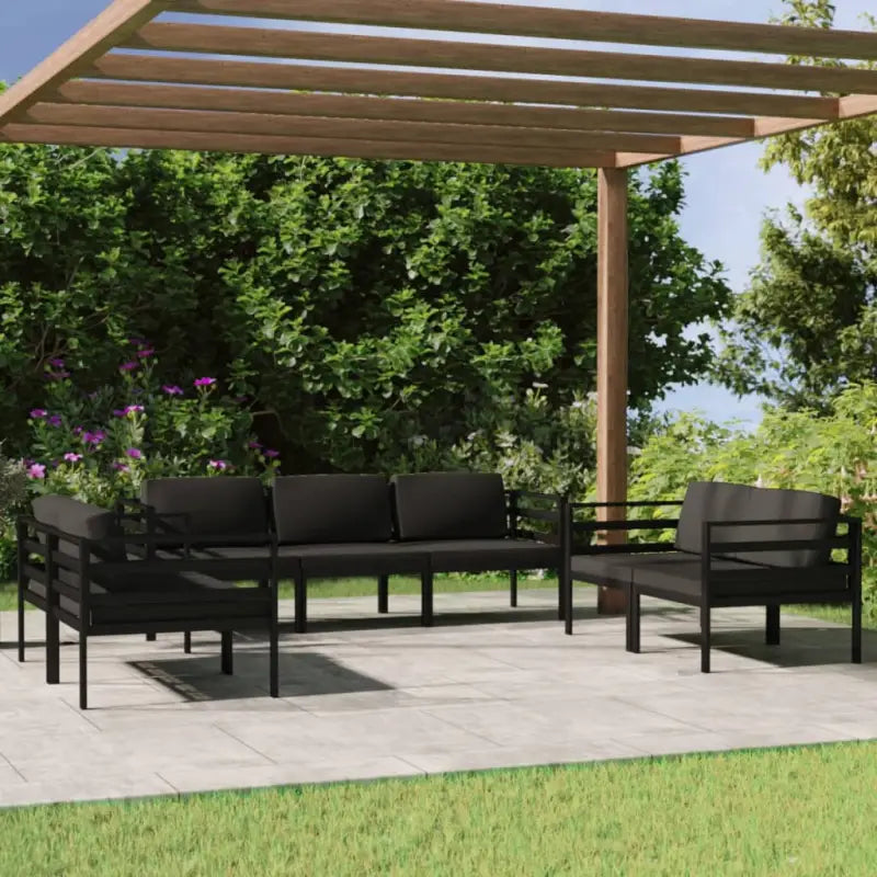Modulair design loungeset voor stijl en comfort in de tuin - 6x hoek + midden - Tuinsets
