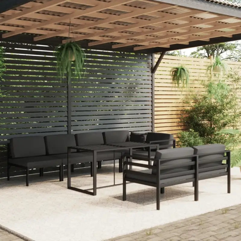 Modulair design tuinset van aluminium voor stijl en comfort - 3x midden + 4x hoek + Tafel - Tuinsets