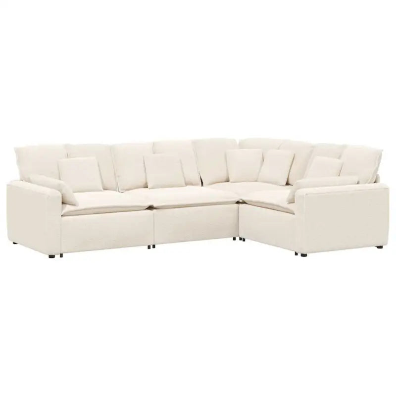 Modulaire bank met gekrulde wolachtige zitting en elegante afmetingen - Bankelementen