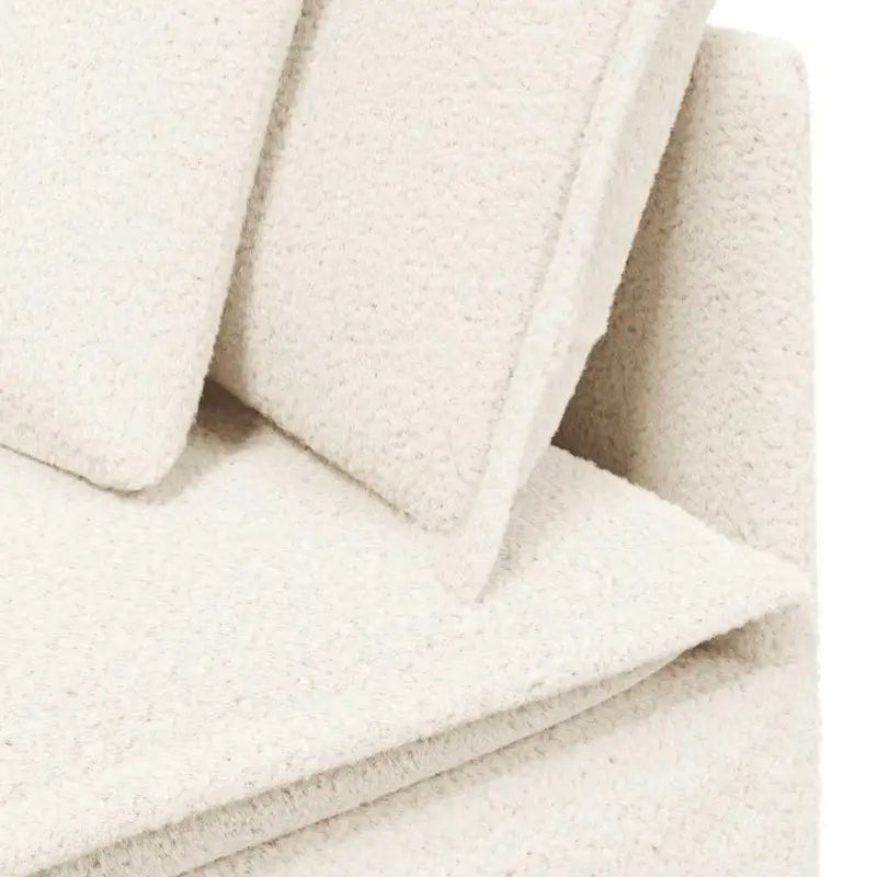 Modulaire bank met gekrulde wolachtige zitting en elegante afmetingen - Bankelementen