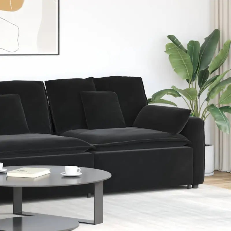 Modulaire bankelementen voor dagelijks gebruik en elegant comfort - Zwart / end sofa - Bankelementen
