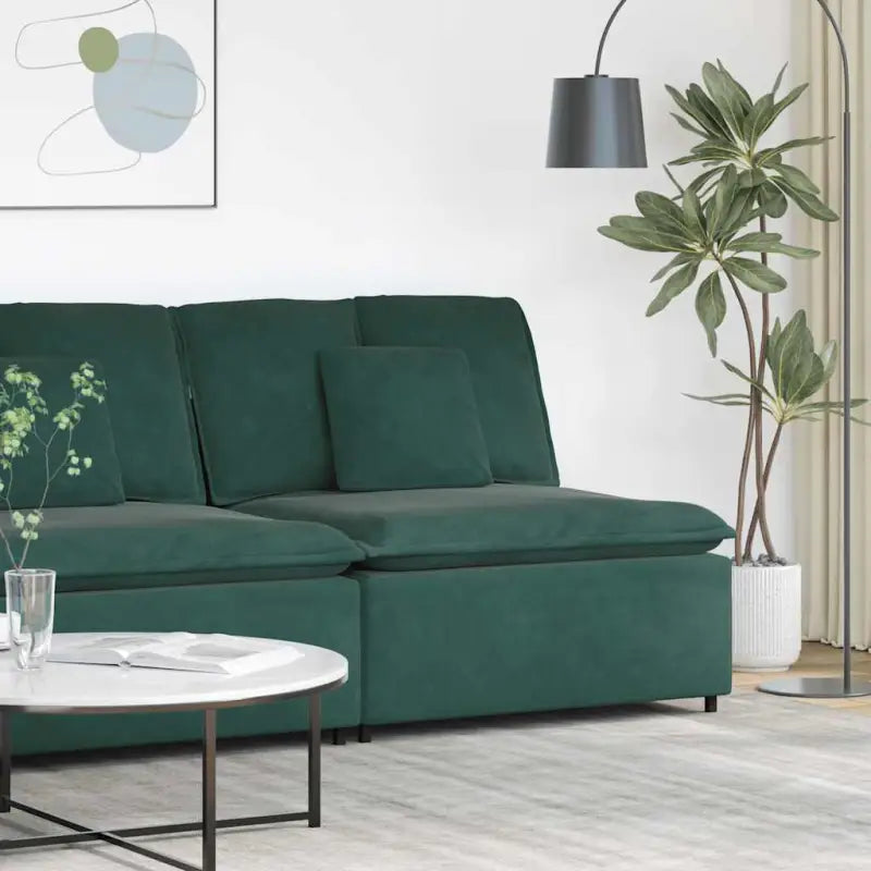 Modulaire bankelementen voor dagelijks gebruik en elegant comfort - Donkergroen / centre sofa - Bankelementen